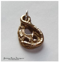 Bronze PMC Small Cutout Pendant