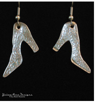 PMC Silver Shoe Earrings