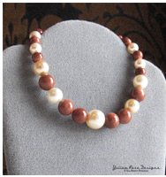 Glass Pearl and Goldstone Beaded Bracelet