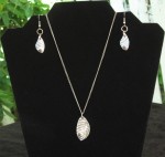 February Birthstone Leaf Pendant