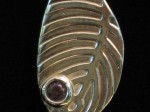February Birthstone Leaf Pendant