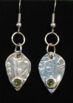 August Birthstone Leaf Earrings August Birthstone Leaf Earrings