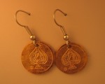 Silver Poker Chip Earrings