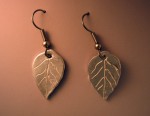Fine Silver Leaf Earrings